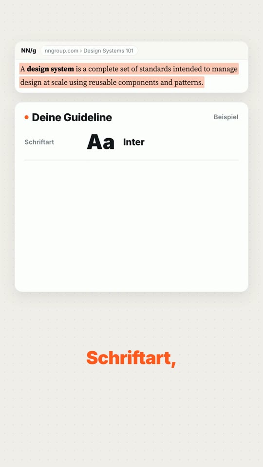 Dropcut-Short: Grafik einer Marken-Guideline mit Schriftart Inter, groß und lesbar